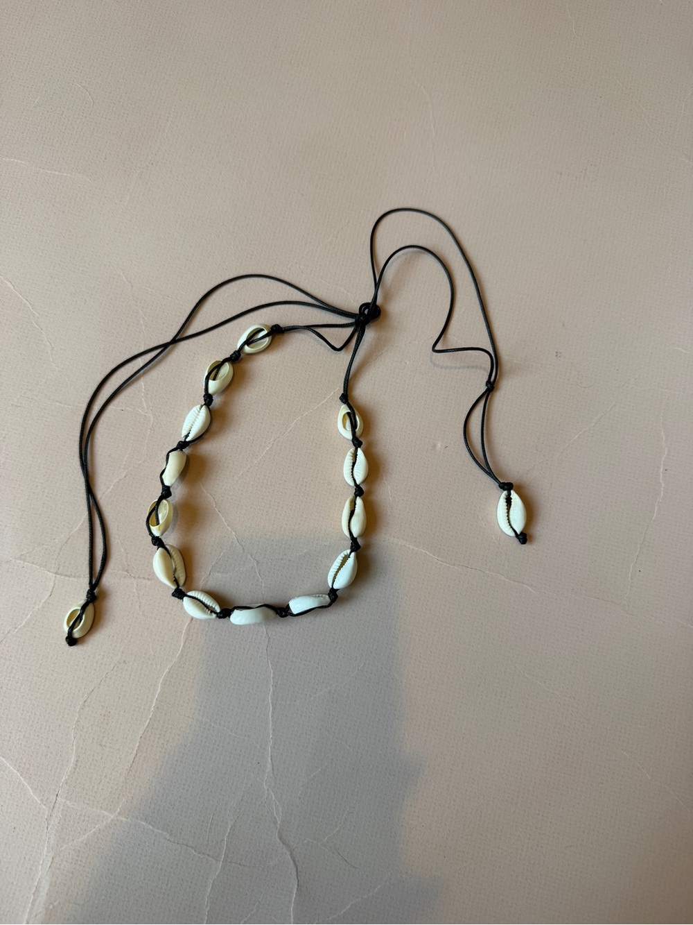Black Cord Cowrie Shell Necklace - Women Jewelry